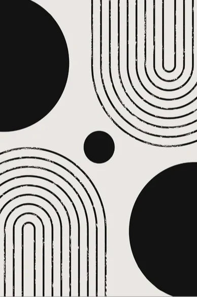 Nordic Minimalist Geometrisk Abstrakt Veggkunst Fin Kunst Lerretsutskrifter Beige Svart Abstrakte Bilder For Moderne Leilighet Dekor | Skanto
