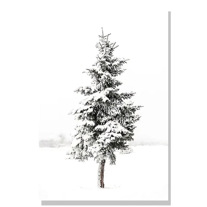 Nordic Winter Forest Deer Landscape Wall Art Fine Art Canvas Prints Gallery Wall Pictures for Living Room Dining Room Art for Scandinavian Home Decor | Skanto