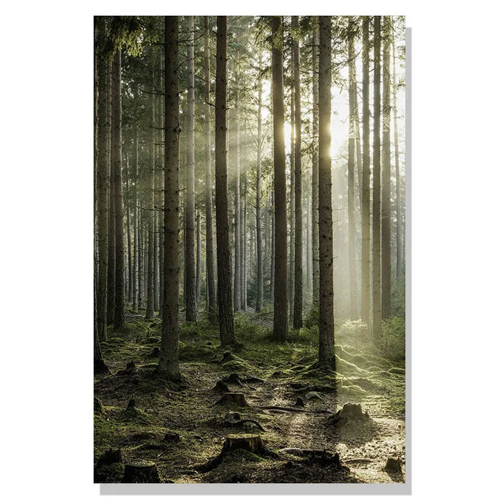 Nordic Winter Forest Deer Landscape Wall Art Fine Art Canvas Prints Gallery Wall Pictures for Living Room Dining Room Art for Scandinavian Home Decor | Skanto