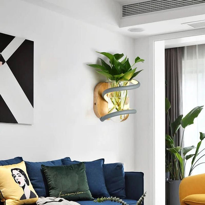 Skanto | LED vegg vase lampe med nordisk design for utendørs områder