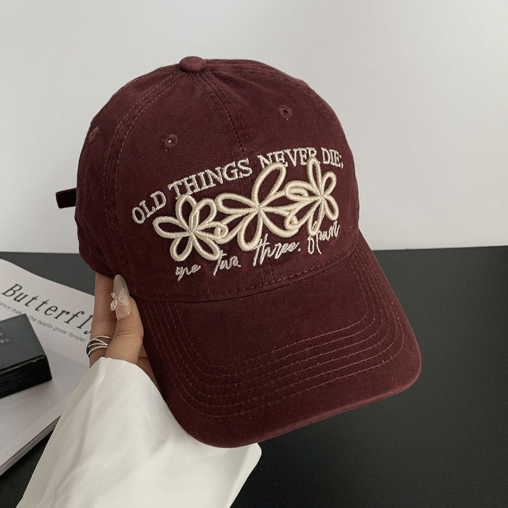 Kvinnens broderte denim caps Skanto