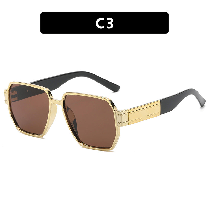 Women's elegant sunglasses with a striking geometric frame Skanto