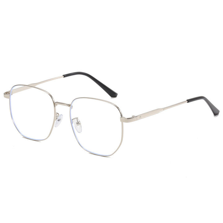 Dame moteriktig firkantet brille med lett metallramme Skanto