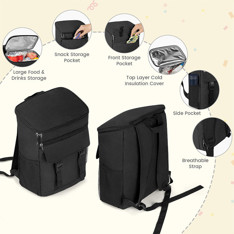 Unisex Nan Isotherm Cooler Backpack with Large Cooler Compartment, Padded Shoulder Straps and Mesh Side Pockets Skanto