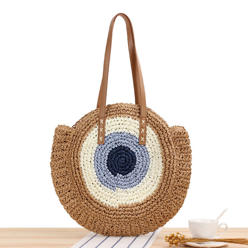 Round straw bag Skanto