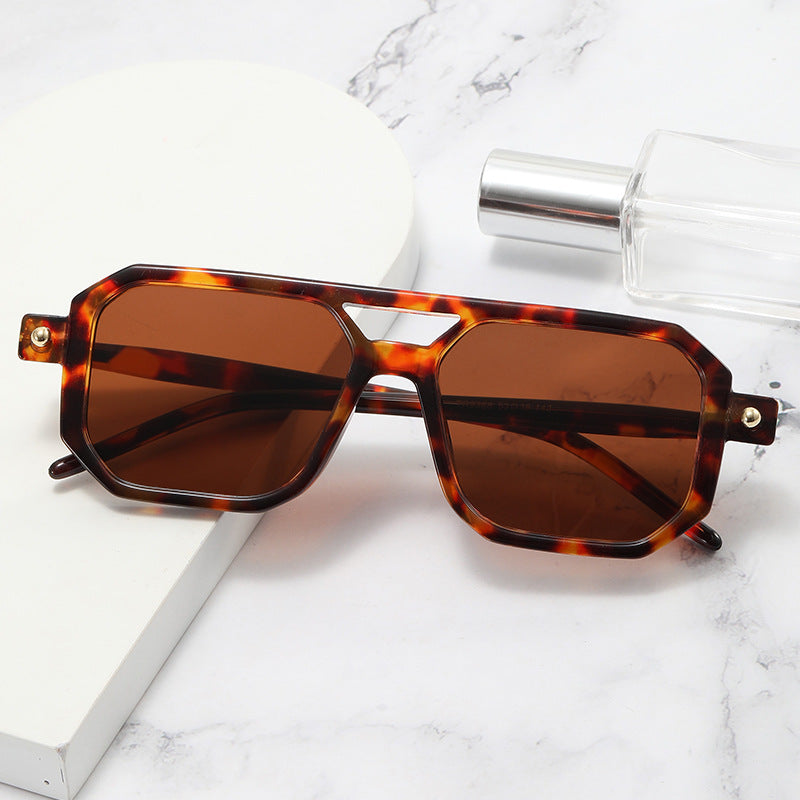 Dame modische Achteck solbrille Skanto