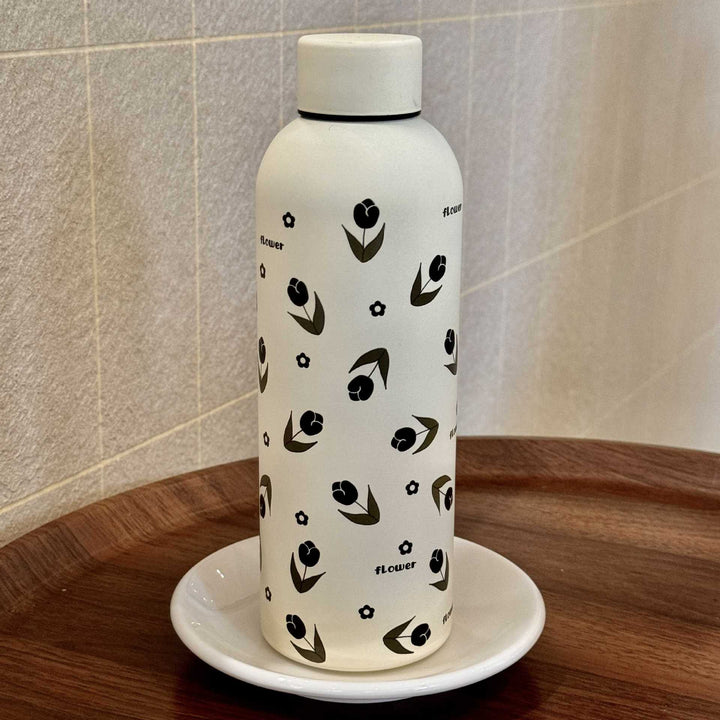 Damen Isoliertrinkflasche mit elegantem Blumendesign Skanto