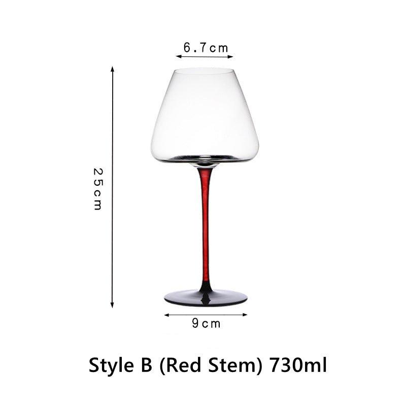 Krystallglass Rød Stilk Burgunder Glass | Skanto