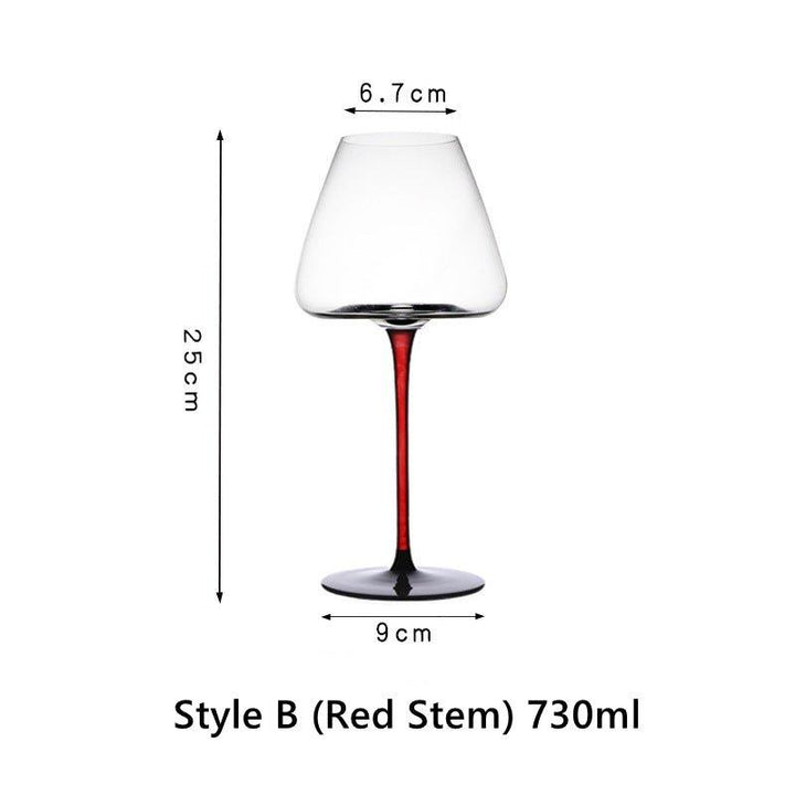 Krystallglass Rød Stilk Burgunder Glass | Skanto