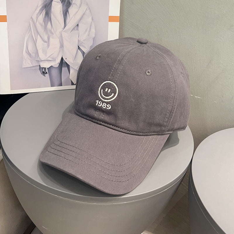 Herre Casual Smiley Brodert Baseball Cap Skanto