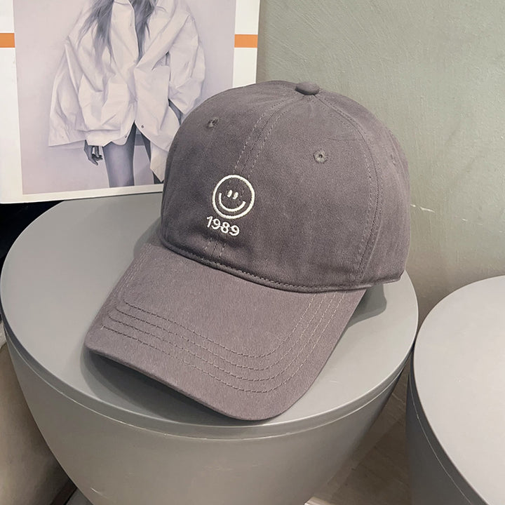 Herre Casual Smiley Brodert Baseball Cap Skanto