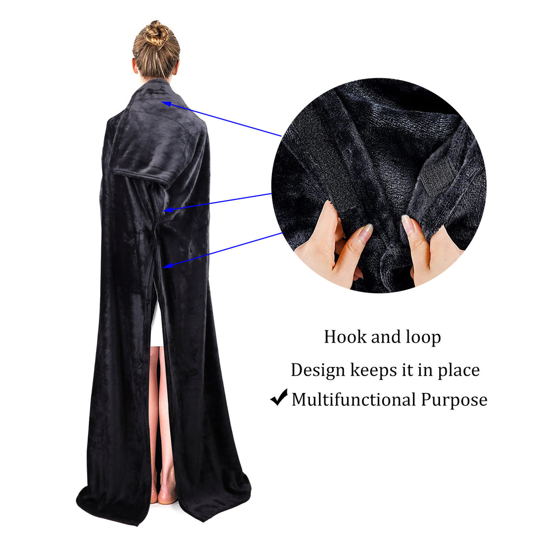 Dame luksus fleece pysjamas med praktisk frontlomme Skanto
