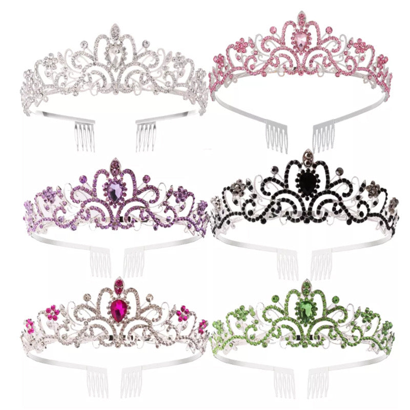 Damer Glitrende Krystall-Tiara med filigran design Skanto