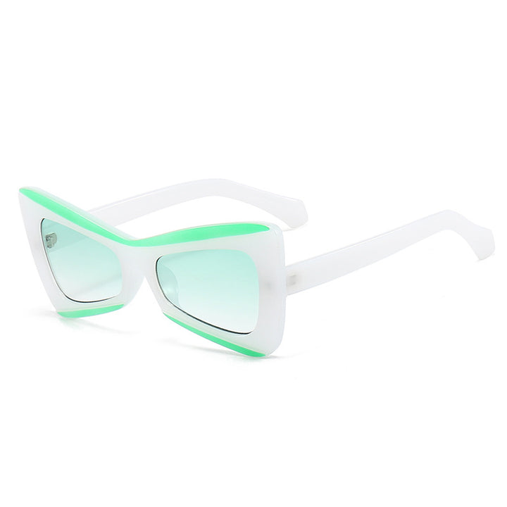 Damer Modische Cat-Eye-solbriller med bred ramme Skanto