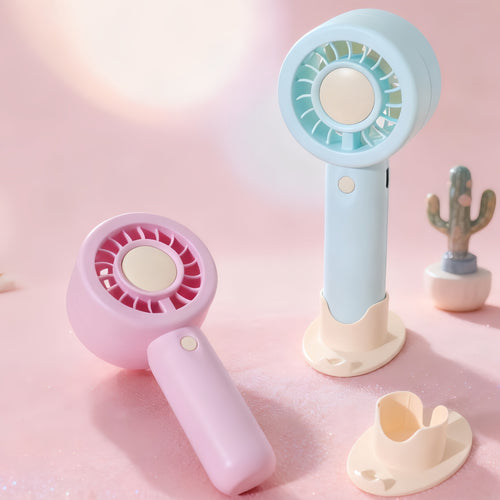 Dame bærbar mini-håndvifte med USB-ladingsfunksjon og fleksibelt design Skanto