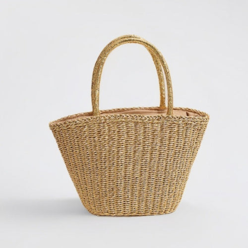Handmade basket bag with sturdy handles Skanto