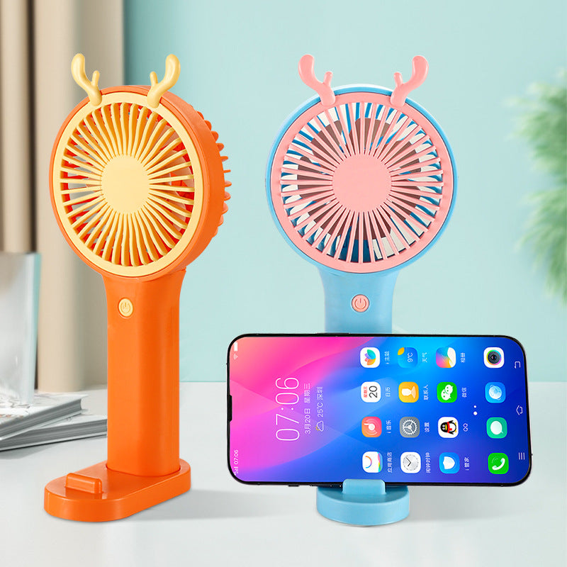 Unisex bærbar håndvifte med smarttelefonholder Skanto