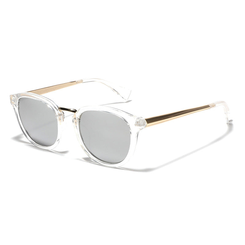 Dame trendy solbriller med fargerike, speilende linser og elegant ramme Skanto