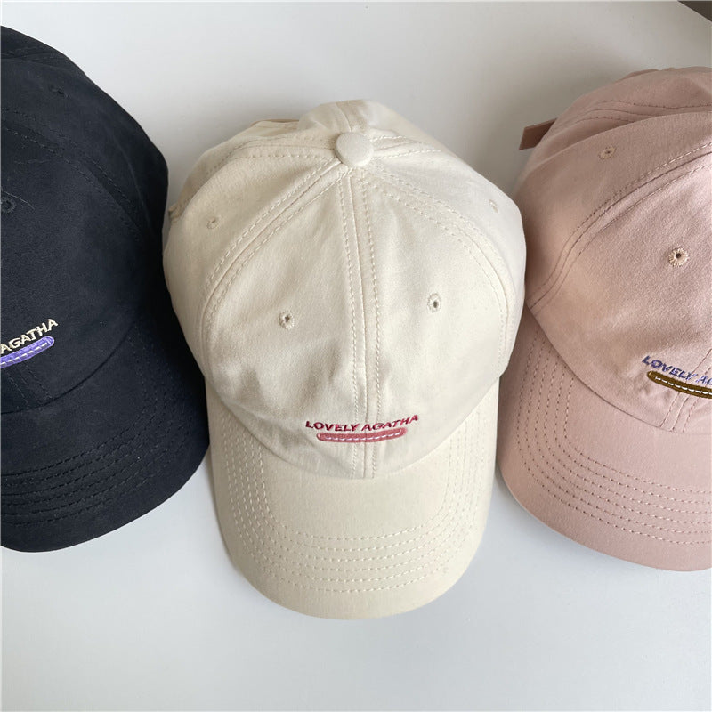 Kvinnens Suede Brodert Baseball Caps Skanto