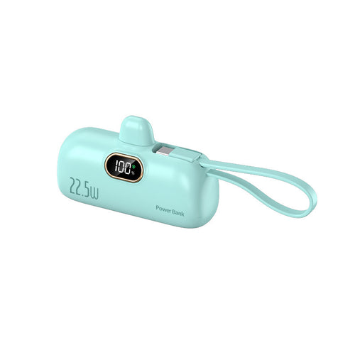 Bærbar powerbank med rask ladeteknologi og digital skjerm Skanto