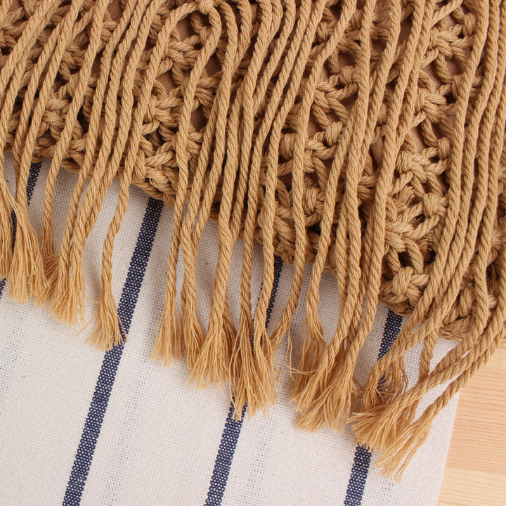 Macrame Shoulder Bag with Fringe Detail Skanto