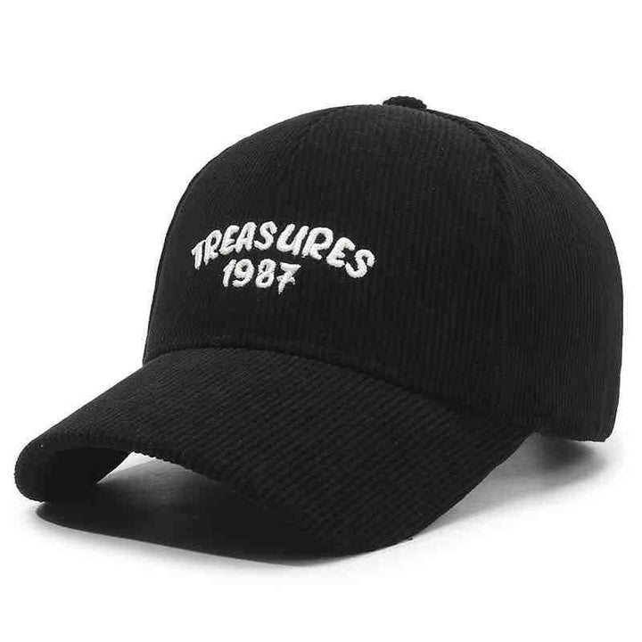 Kvinne Cordfløyel Brodert Baseball Caps Skanto