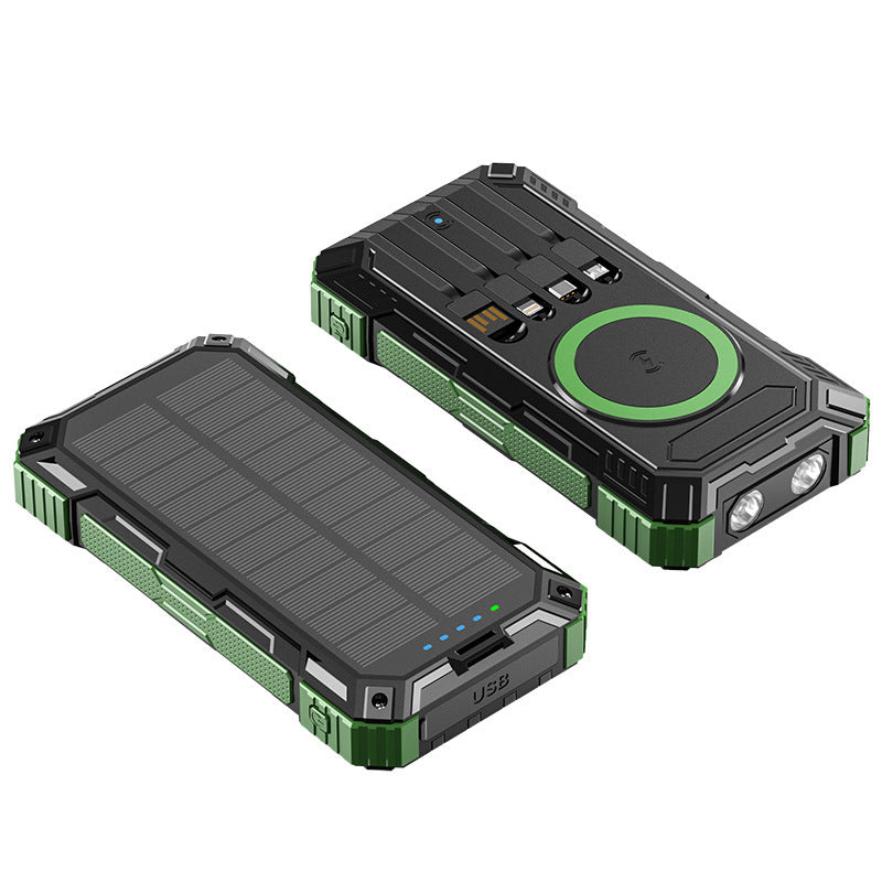 Solar Powerbank Med Innebygd Led-Lys Skanto