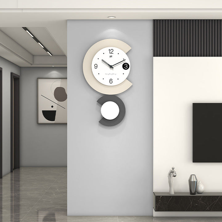 Skanto | Moderne LED Lampe Stille Veggklokke for Stue
