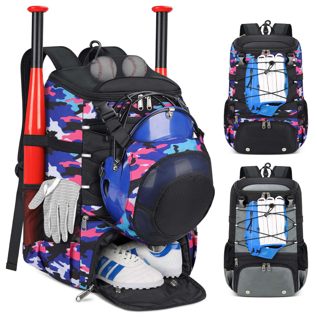 Unisex sporty baseball ryggsekk med spesielle rom for utstyr Skanto