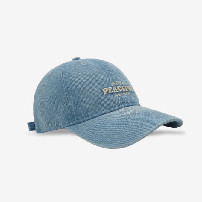 Kvinne Slitt Denim Brodert Caps Skanto