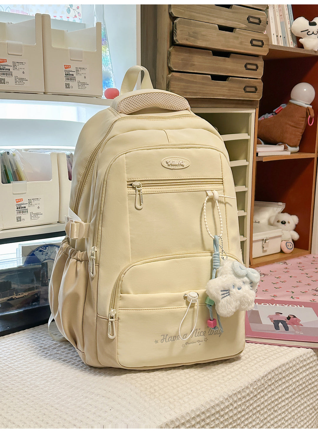 Multi-Lommer Laptop Skole Ryggsekk