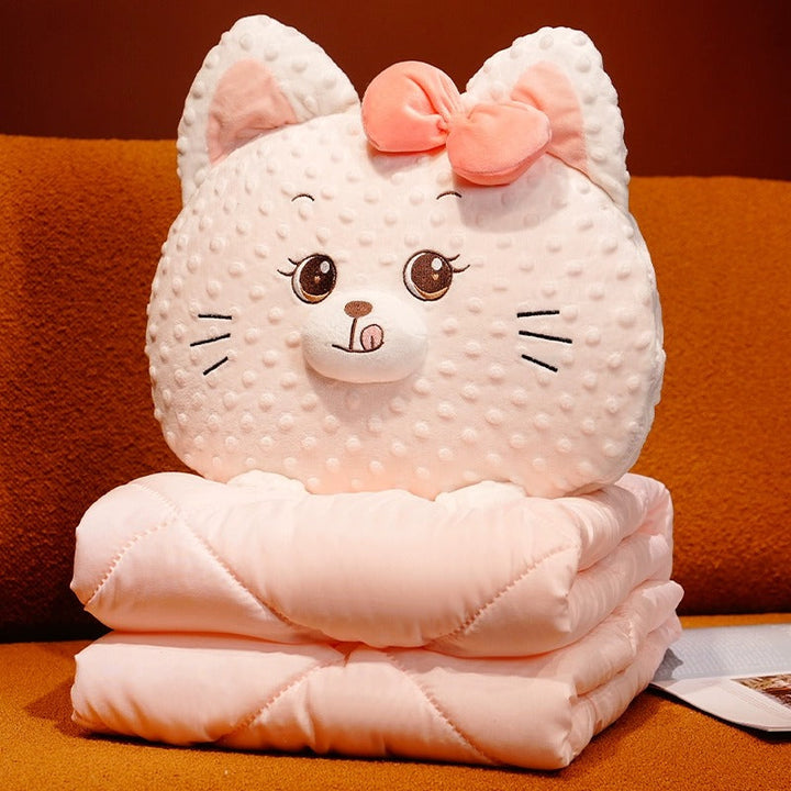 Cuddle Ready Søt Tegneseriepute Teppe | Skanto