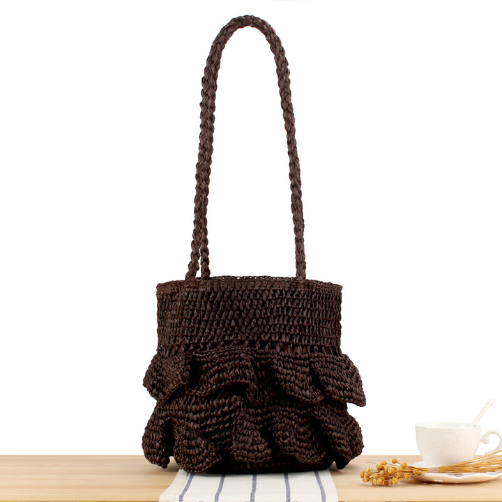 Modern Braided Bag with Ruffles Skanto