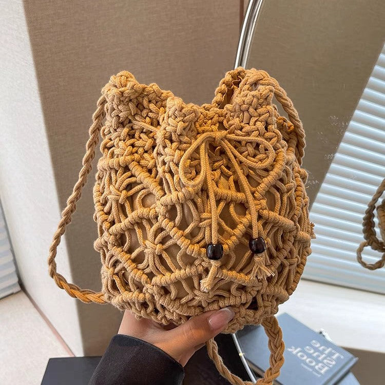 Håndknyttede tote med leken design Skanto