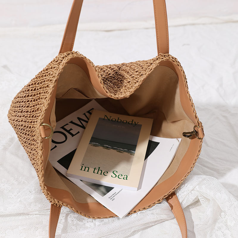 Large Woven Tote Bag with Adjustable Straps Skanto