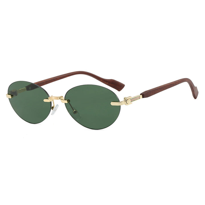 Women's Fashionable Sunglasses in Elegant Retro Style with High-Quality Lenses and Wood Details Skanto