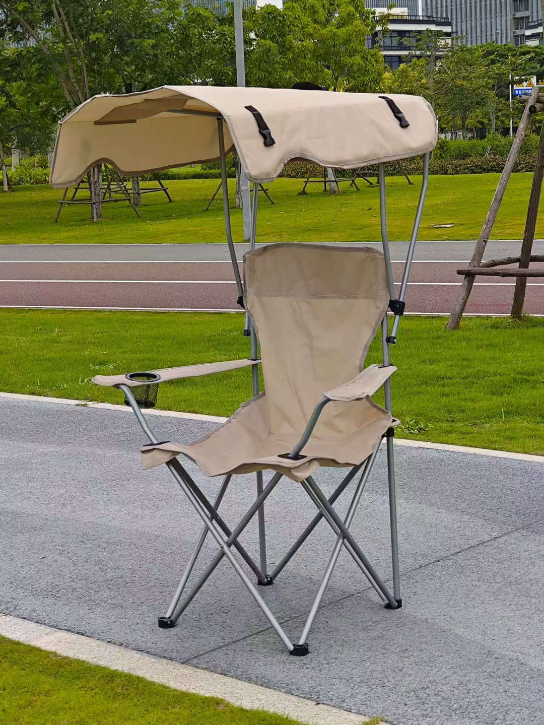 Women's Folding Sun Lounger with Canopy Skanto