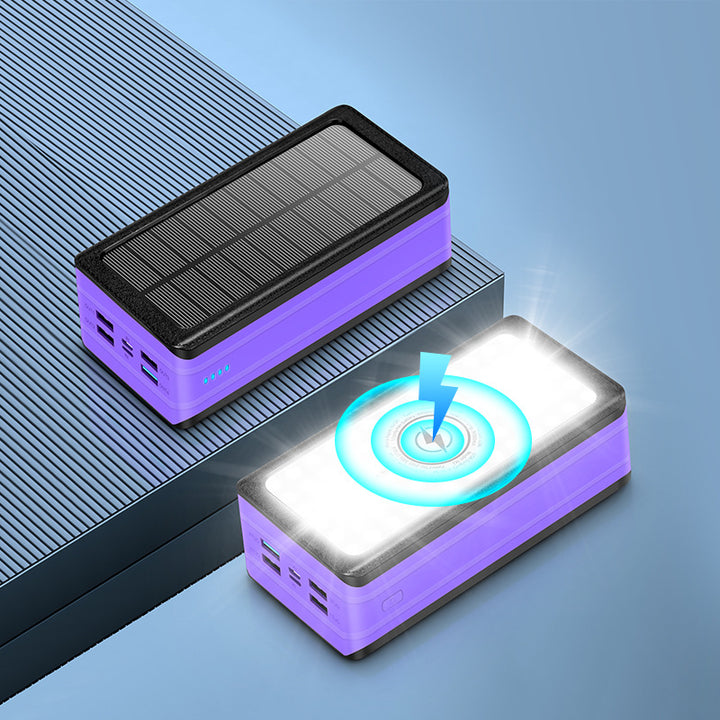 Solar Powerbank med LED-lampe Skanto