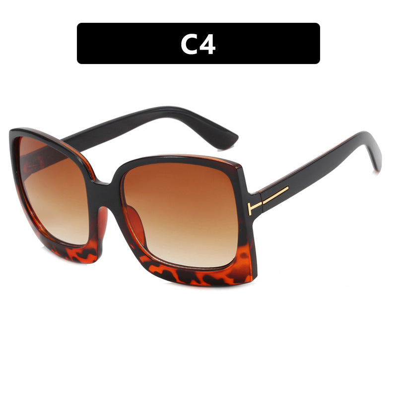 Women's oversized sunglasses in modern square design with mirrored lenses Skanto