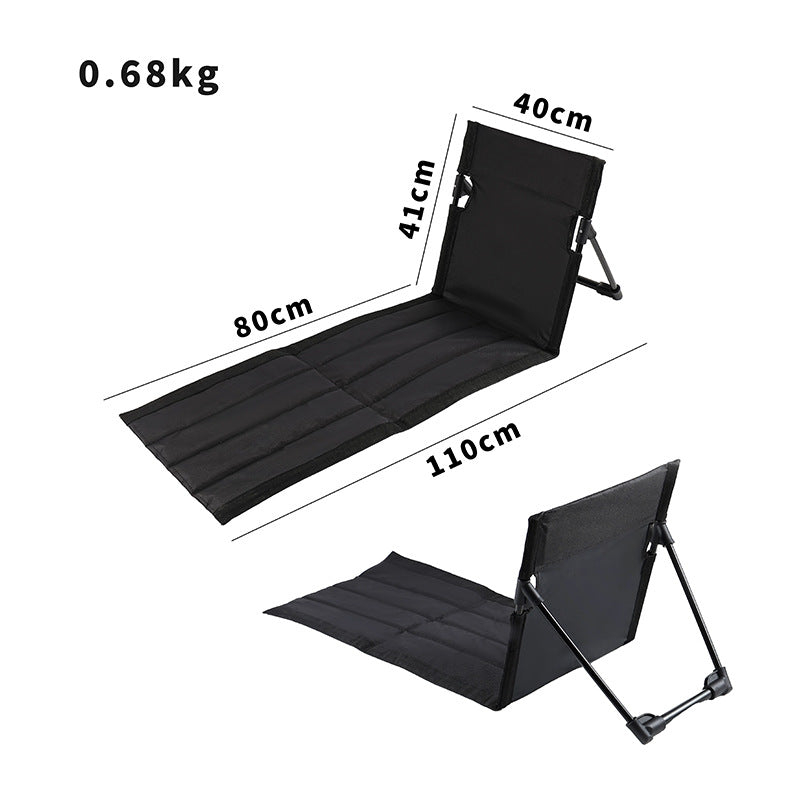 Folding Camping Lounger with Ergonomic Backrest Skanto
