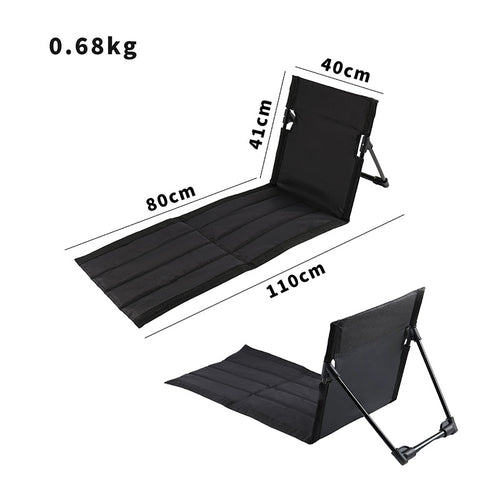 Folding Camping Lounger with Ergonomic Backrest Skanto