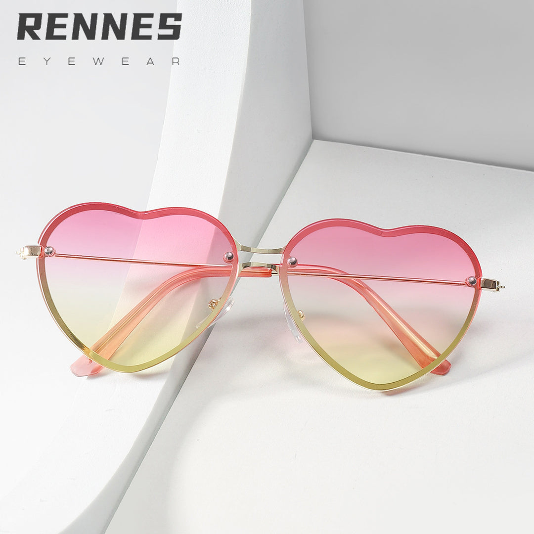 Dame hjerteformet solbrille med stilige linser Skanto
