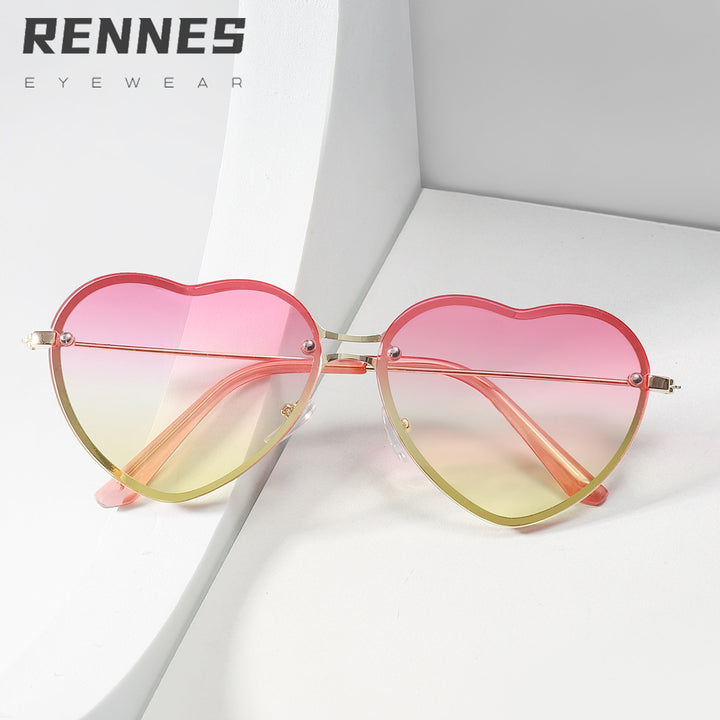 Dame hjerteformet solbrille med stilige linser Skanto