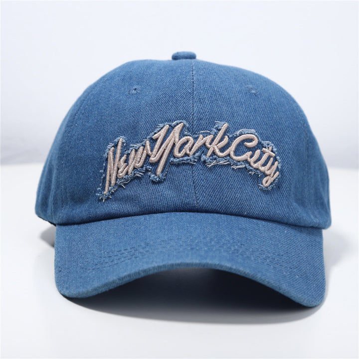 Kvinne Slitt Denim Baseball Cap Skanto 1784083711