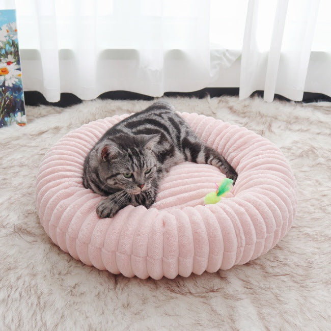 Plysj Rund Katt Seng