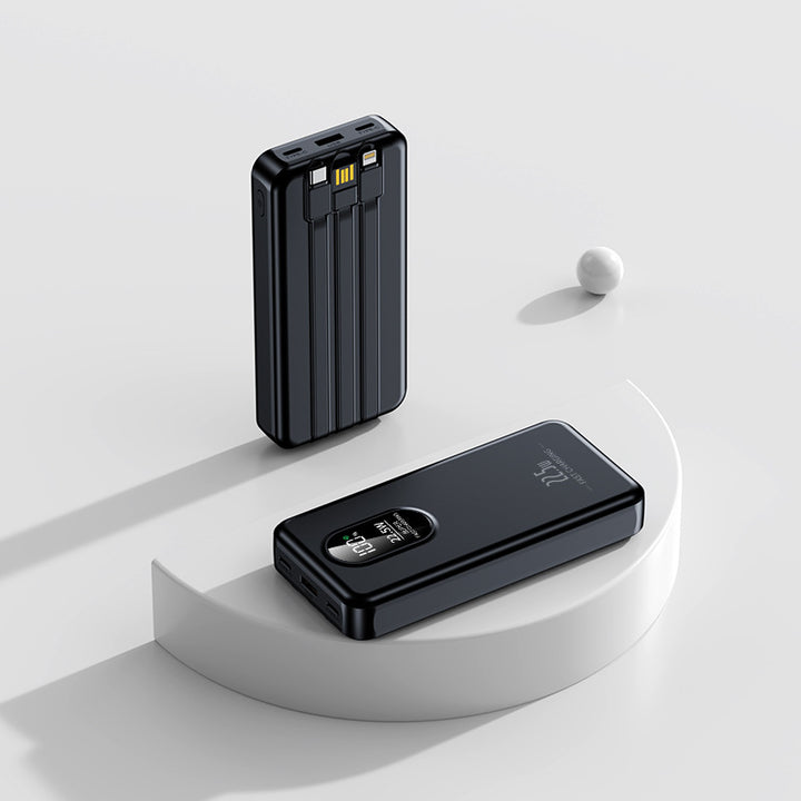 kompakt powerbank med integrert multifunksjonsladestatus Skanto