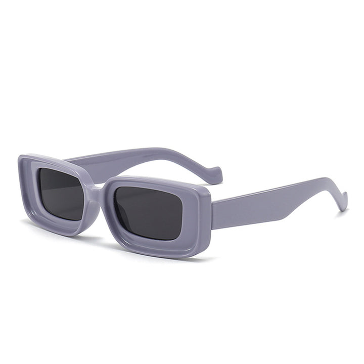 Dame moteriktig firkantet solbrille med innovativt design Skanto