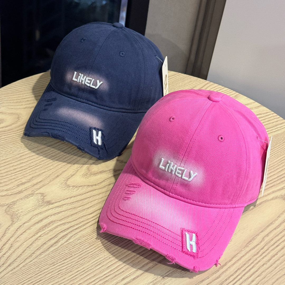 Kvinne Slitt Brodert Baseball Caps Skanto