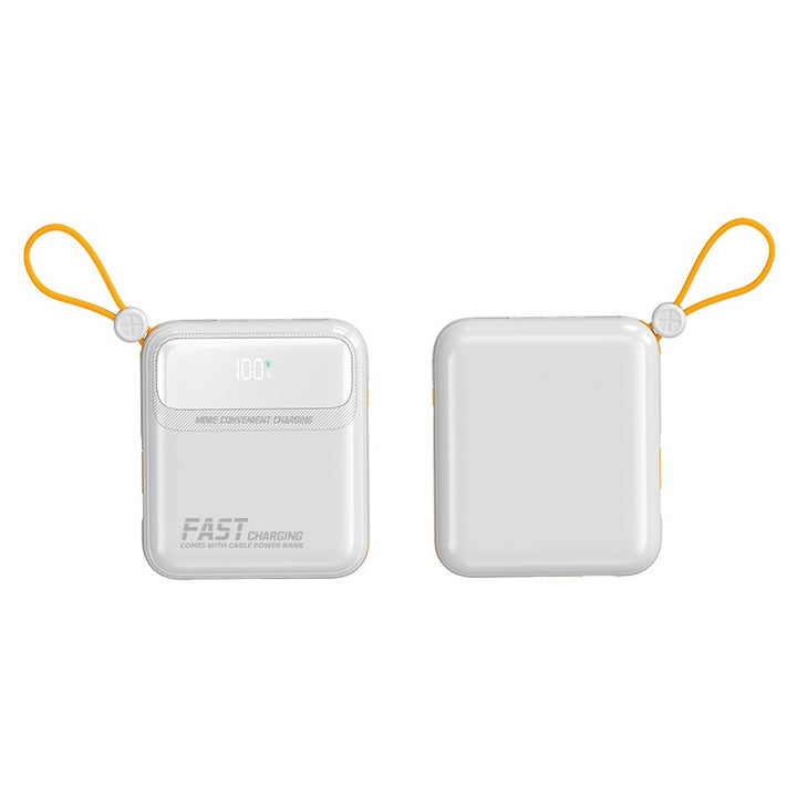Bærbar powerbank med integrert ladekabel og digitalt display Skanto