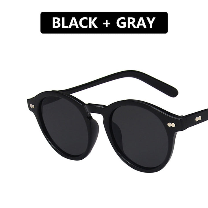 Women's extravagant round sunglasses with lightweight frame structure and polarized lenses Skanto